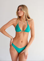 Green Tie Bikini Top