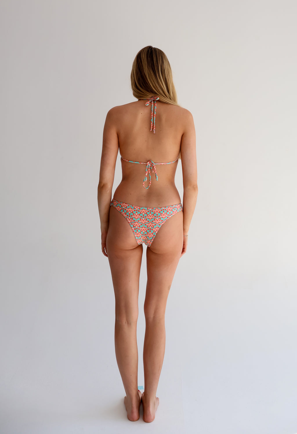 Retro Palm High-Leg Bikini Bottoms