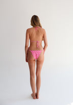 Pink Feather String Bikini Bottoms