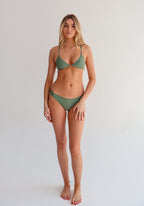 Olive Green Tanga Bikini Bottom
