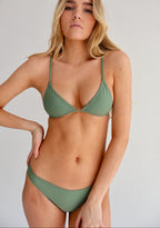 Olive Green Brakini Bikini Top