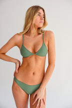Olive Green Tanga Bikini Bottom