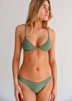 Olive Green Tanga Bikini Bottom