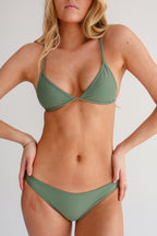 Olive Green Brakini Bikini Top