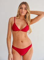 Maroon Tanga Bikini Bottom