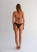 Brown High-Leg Bikini Bottoms