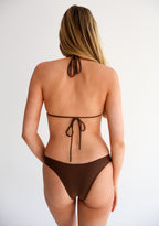 Brown High-Leg Bikini Bottoms