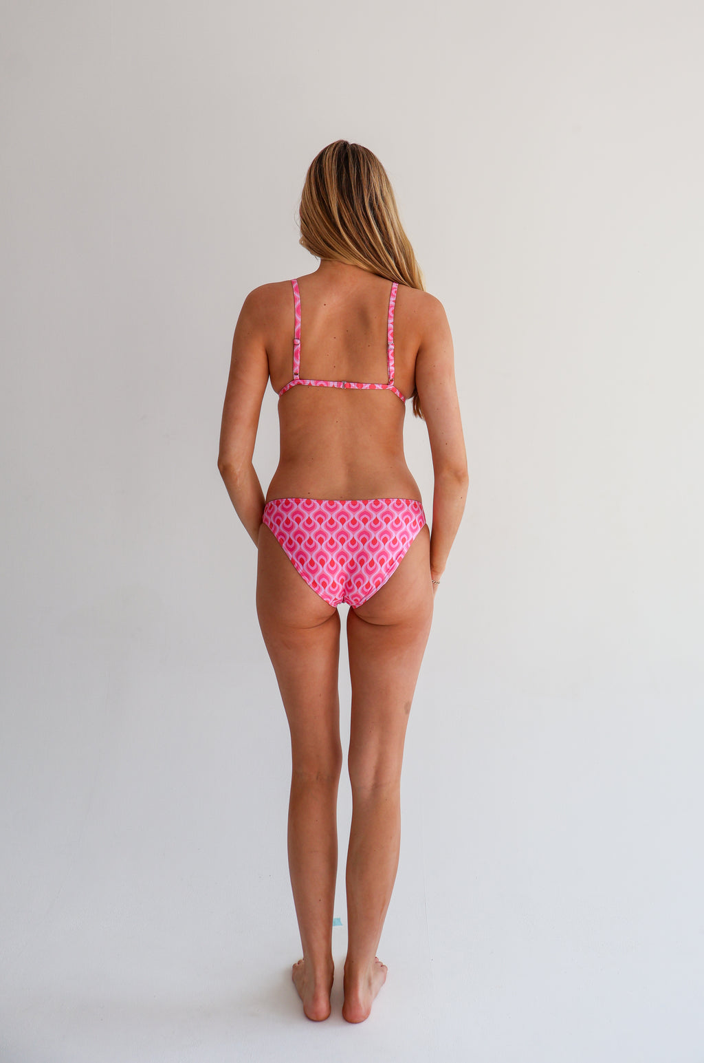 Pink Feather Brakini Bikini Top
