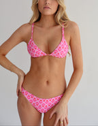 Pink Feather Brakini Bikini Top