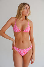 Pink Feather Brakini Bikini Top