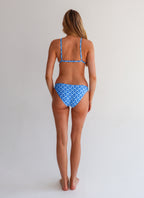 Blue Feather Tanga Bikini Bottom