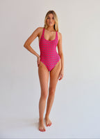 Pink Cross Back One Piece