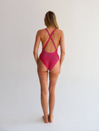 Pink Cross Back One Piece