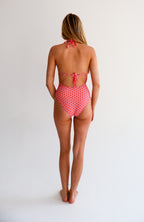 Tie Top One Piece in Pink