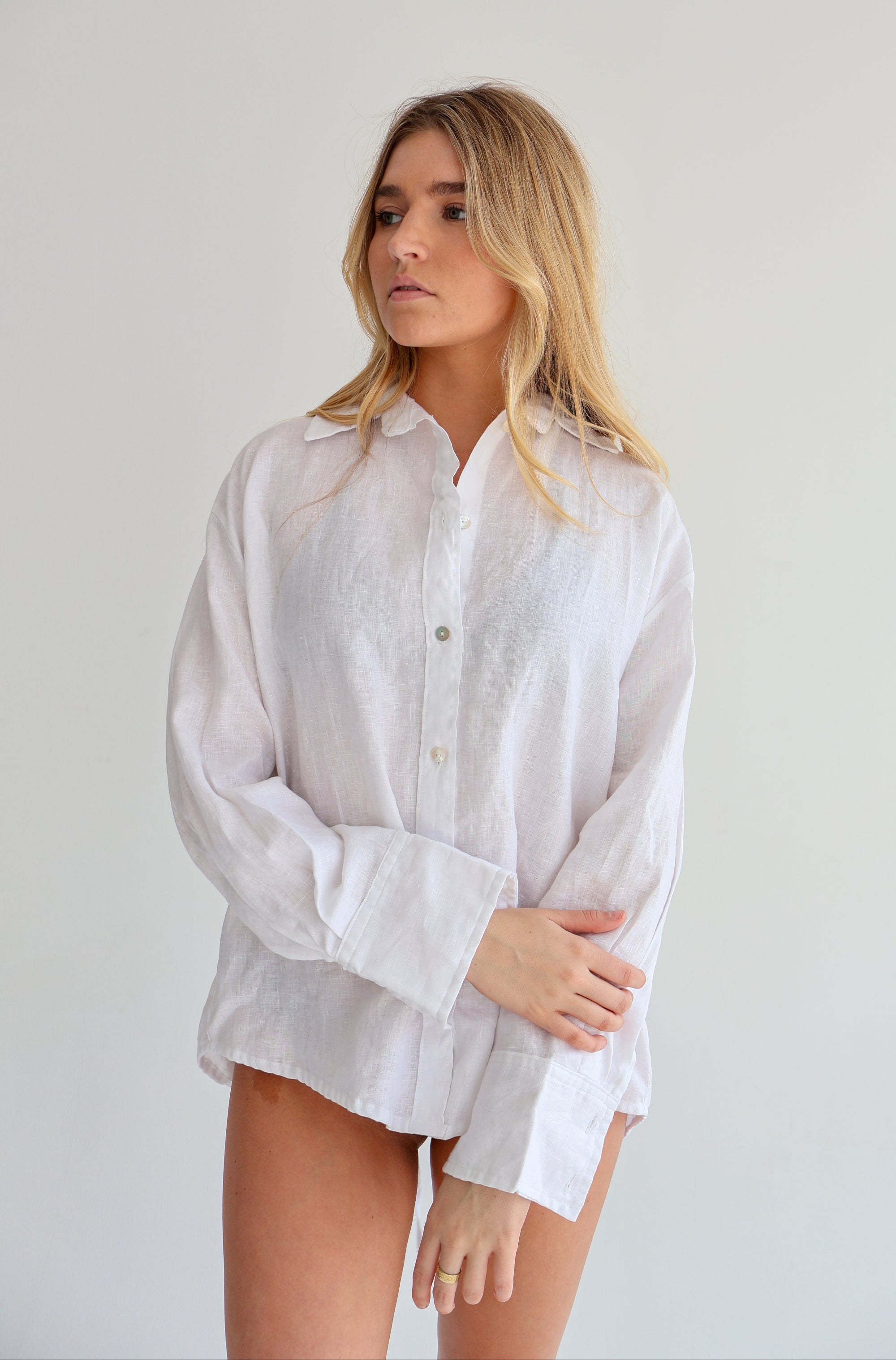 White Linen Shirt