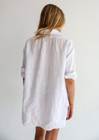 White Linen Dress