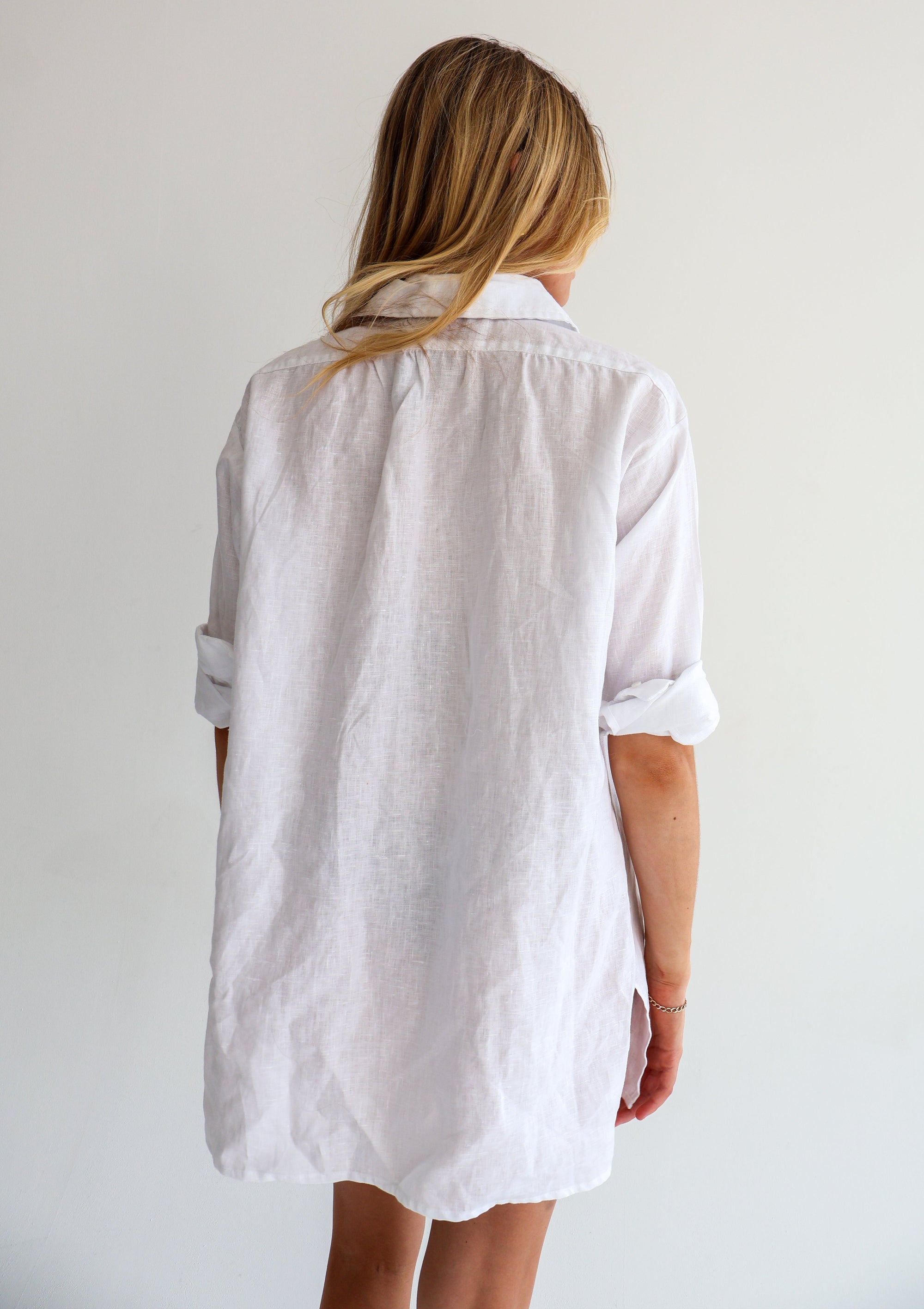 White Linen Dress