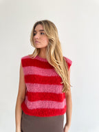 Red&Pink Mohair Vest