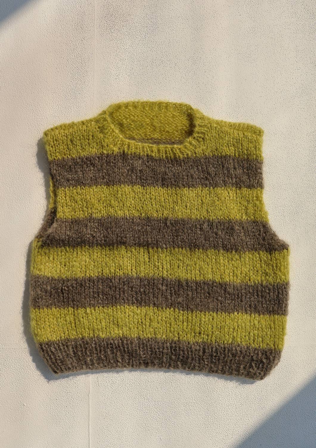 Green&Grey Mohair Vest