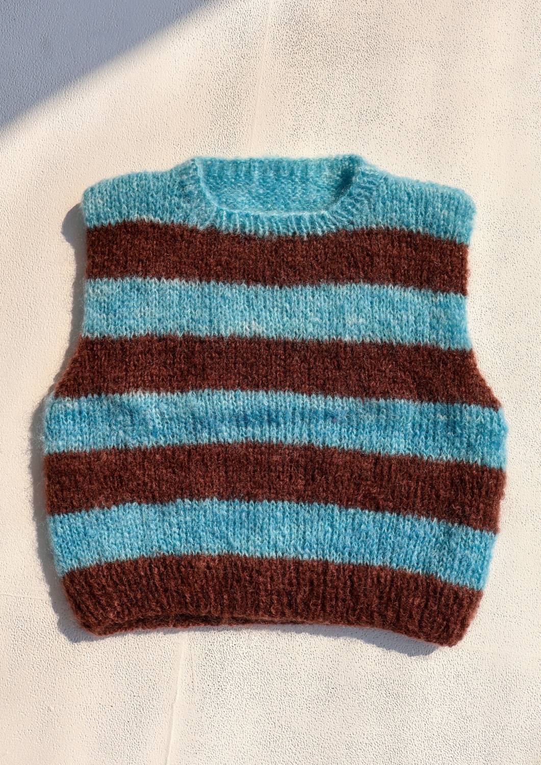 Blue&Turquoise Mohair Vest
