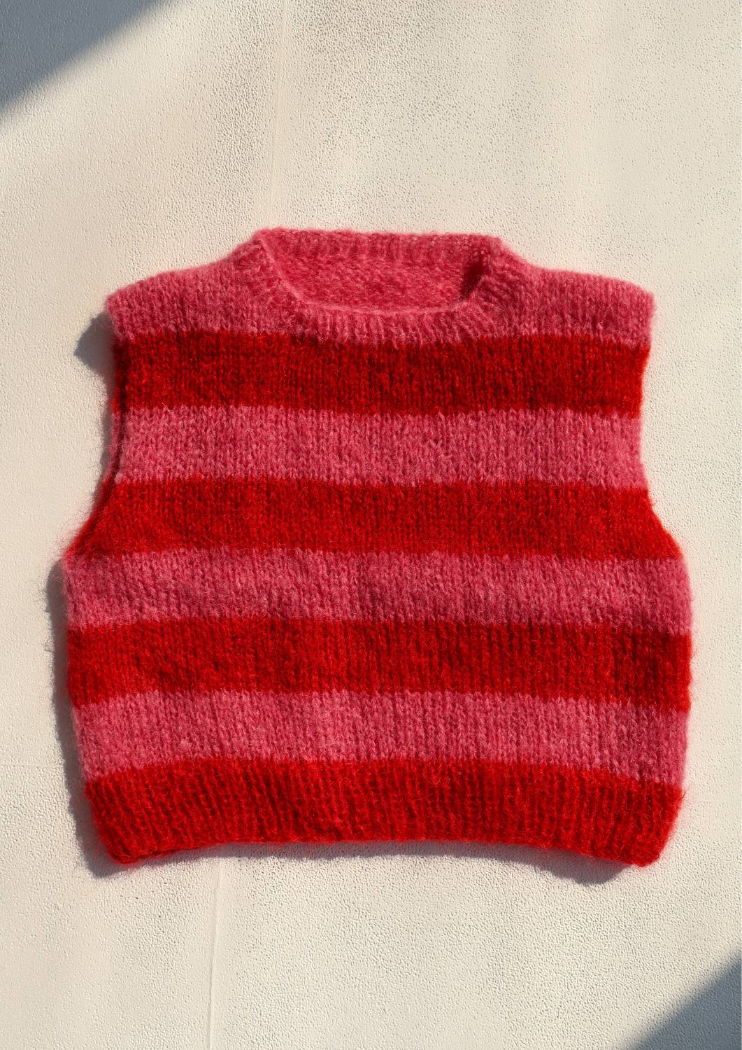 Red&Pink Mohair Vest